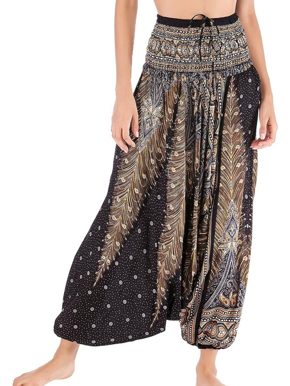 Banjamath Boho Pants Halter Jumpsuit Baggy Gypsy Hippie Boho Yoga Beach Harem - Picture 6 of 7